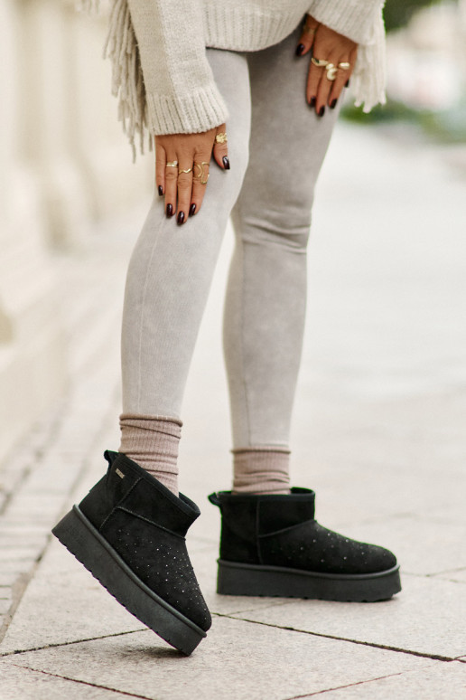 sniego batai Su dekoracija su platforma Big Star OO274A105 juodos spalvos sniego batai Su dekoracija su platforma Big Star OO274A105 juodos spalvos