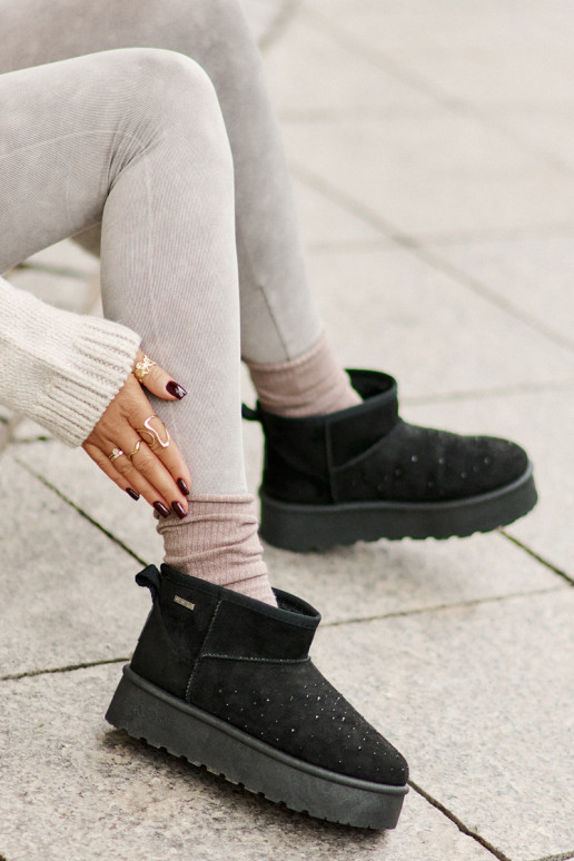 sniego batai Su dekoracija su platforma Big Star OO274A105 juodos spalvos sniego batai Su dekoracija su platforma Big Star OO274A105 juodos spalvos