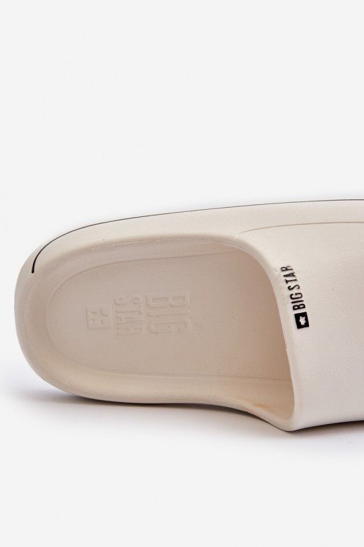 Moteriškos šlepetės Big Star NN274A043 baltos spalvos  Moteriškos šlepetės Big Star NN274A043 baltos spalvos