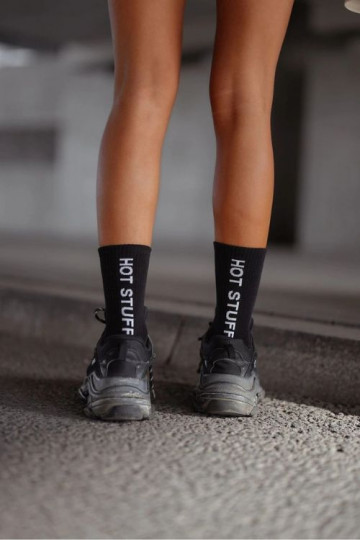Medvilninės kojinės Moteriškas HOT STUFF juodos spalvos