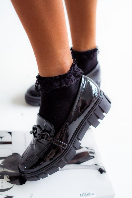 Kojinės Moteriškas BaĮełniane su nėriniais juodos spalvos Kojinės Moteriškas BaĮełniane su nėriniais juodos spalvos