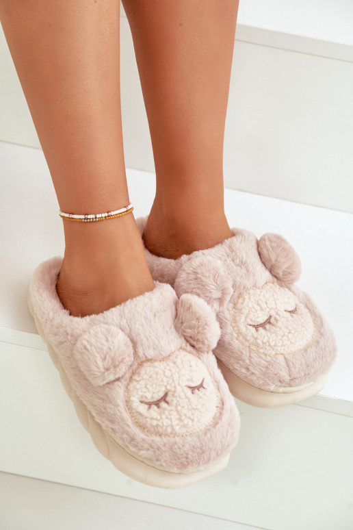 šilti su kailiuku Šlepetės Moteriškas smėlio spalvos Jozelinetta šilti su kailiuku Šlepetės Moteriškas smėlio spalvos Jozelinetta