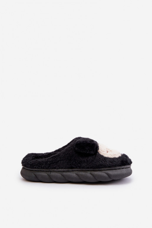 šilti su kailiuku Šlepetės Moteriškas juodos spalvos Jozelinetta