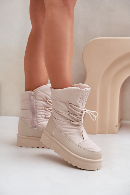 sniego batai su platforma Į Pilį Big Star OO274885 smėlio spalvos