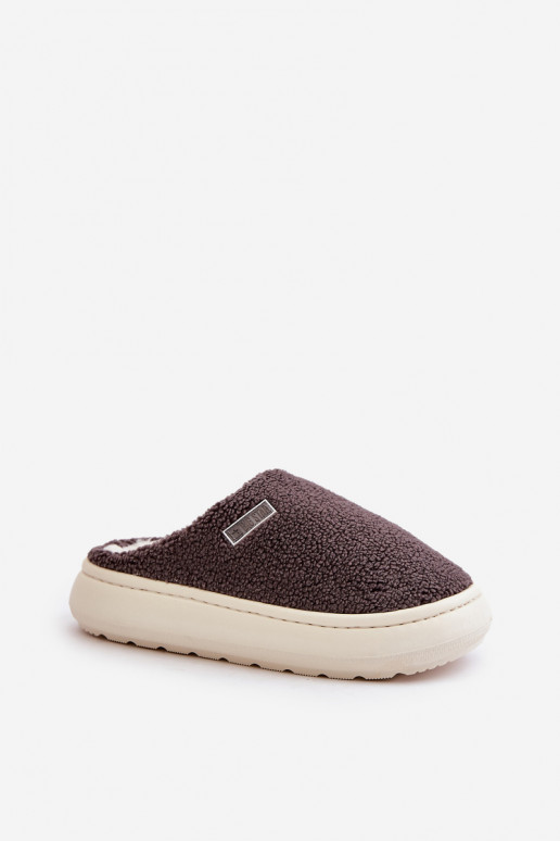 pašiltinti Šlepetės Ant storo pado Big Star MM274134 pilkos spalvos pašiltinti Šlepetės Ant storo pado Big Star MM274134 pilkos spalvos