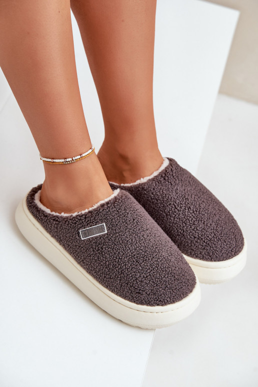 pašiltinti Šlepetės Ant storo pado Big Star MM274134 pilkos spalvos pašiltinti Šlepetės Ant storo pado Big Star MM274134 pilkos spalvos