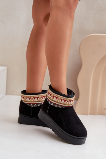 sniego batai Moteriškas su raštais su platforma juodos spalvos Avatharia