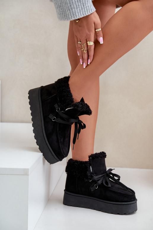 sniego batai Moteriškas su platforma su kailiuku Typu Branek juodos spalvos Ciabellae