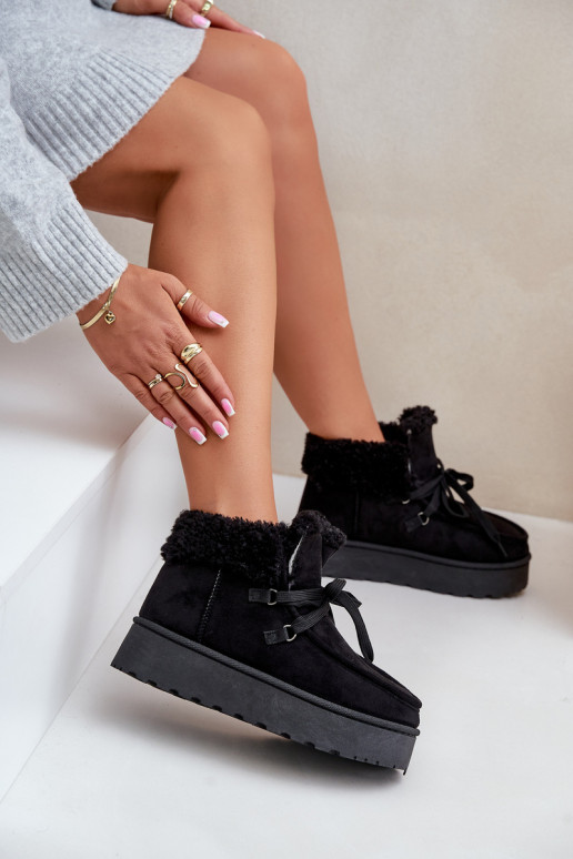 sniego batai Moteriškas su platforma su kailiuku Typu Branek juodos spalvos Ciabellae