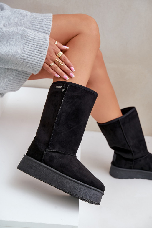 Aukštas sniego batai su platforma Big Star OO274895 juodos spalvos Aukštas sniego batai su platforma Big Star OO274895 juodos spalvos