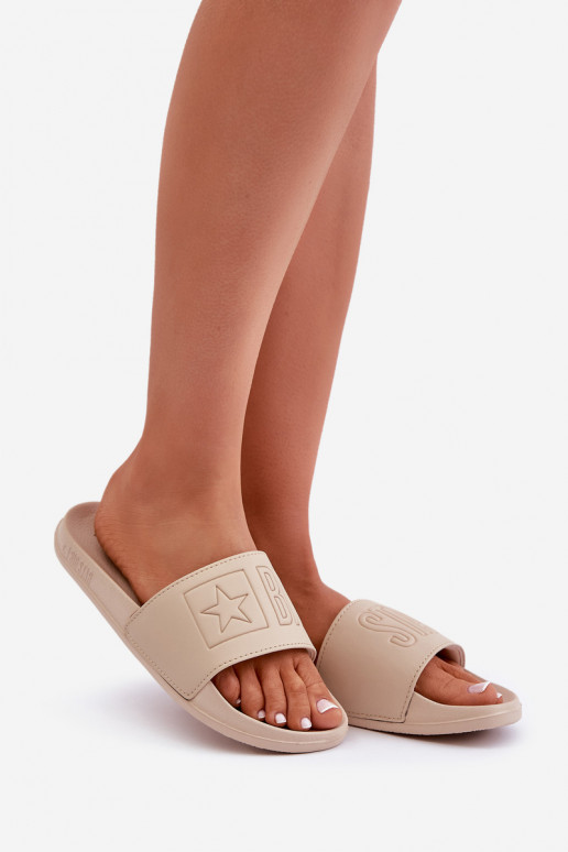 Lengvos šlepetės Big Star OO274043 smėlio spalvos