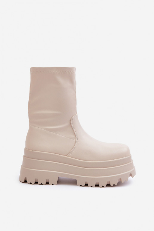 Aulinukai su platforma dramblio kaulo spalvos Florinara Aulinukai su platforma dramblio kaulo spalvos Florinara