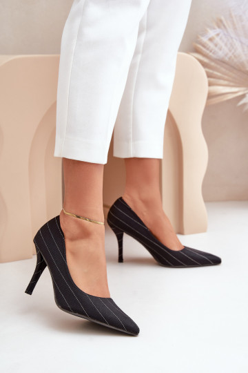  aukštakulniai bateliai Moteriškas su dryžiais juodos spalvos Tifidra 2