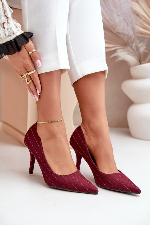  aukštakulniai bateliai Moteriškas su dryžiais bordo spalvos Tifidra