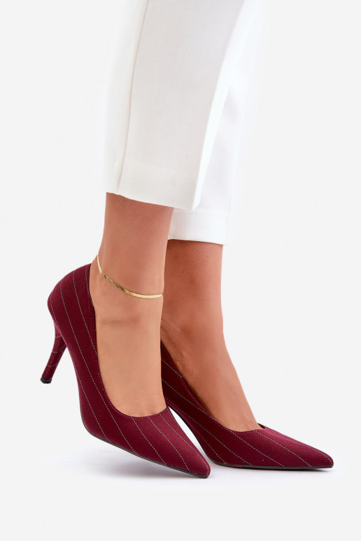  aukštakulniai bateliai Moteriškas su dryžiais bordo spalvos Tifidra