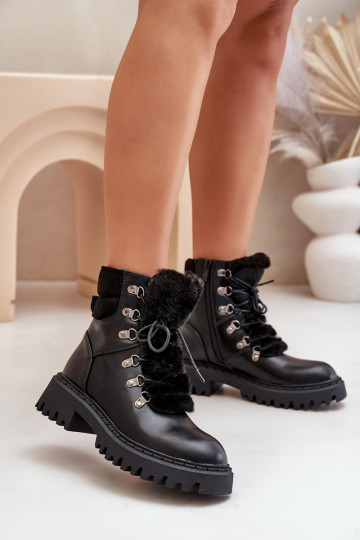 pašiltinti Aulinukai batai Į Pilį iš eko odos juodos spalvos INillatta