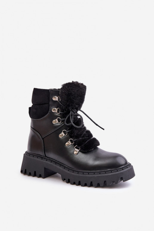 pašiltinti Aulinukai batai Į Pilį iš eko odos juodos spalvos INillatta