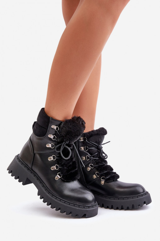 pašiltinti Aulinukai batai Į Pilį iš eko odos juodos spalvos INillatta