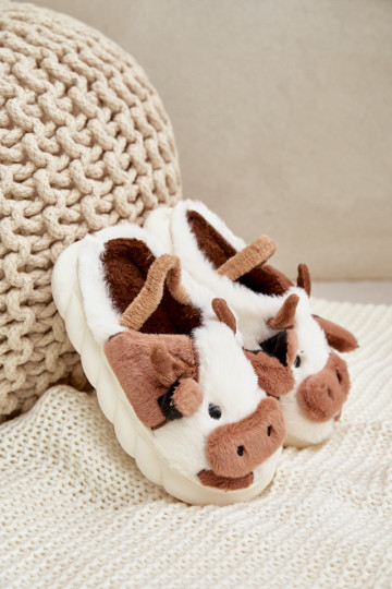 Vaikiški su kailiuku Šlepetės Su tema KroĮy rudos spalvos Tamorrin 2