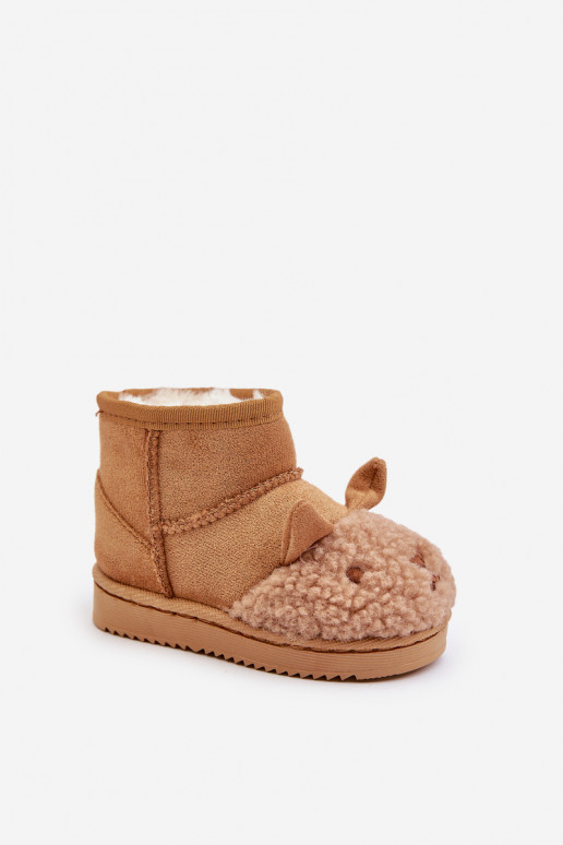 Šilti vaikiški sniego batai Lamy rudos spalvos Esandira