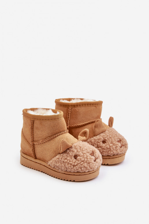 Šilti vaikiški sniego batai Lamy rudos spalvos Esandira