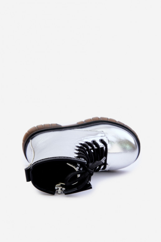 pašiltinti Aulinukai Vaikiški su lako efektu Į Pilį sidabro spalvos Novita