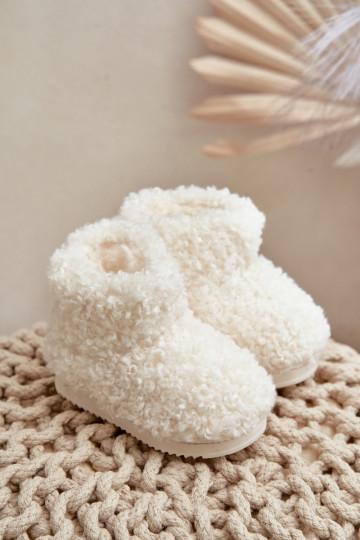 Aulinukai sniego batai Vaikiški su kailiuku Typu Baranek dramblio kaulo spalvos Mevael 2