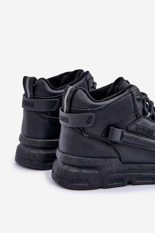 Sneakers modelio batai vyrams pašiltinti Big Star OO174587 HI-POLLY SYSTEM juodos spalvos