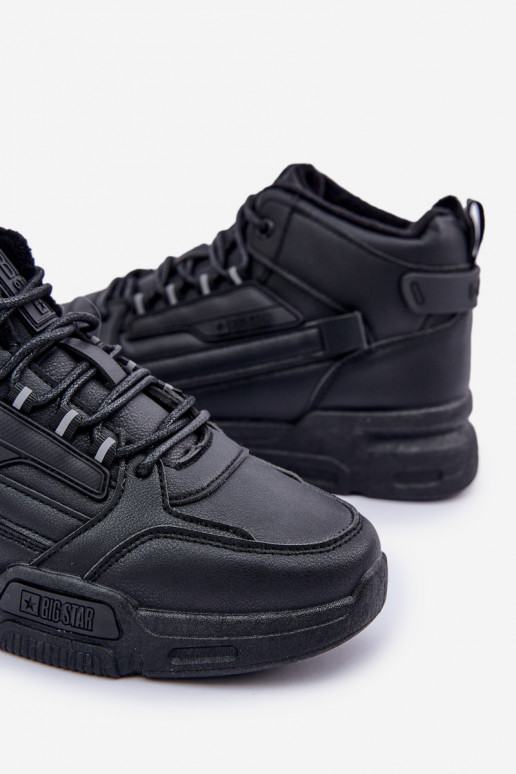 Sneakers modelio batai vyrams pašiltinti Big Star OO174587 HI-POLLY SYSTEM juodos spalvos