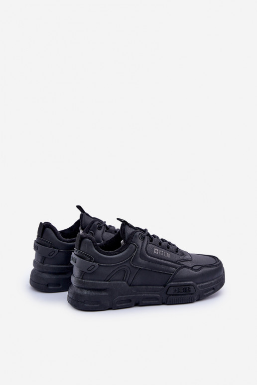 Pašiltinti vyriški Sneakers modelio batai Big Star OO174584 HI-POLY SYSTEM juodos spalvos