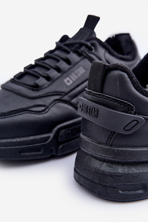 Pašiltinti vyriški Sneakers modelio batai Big Star OO174584 HI-POLY SYSTEM juodos spalvos