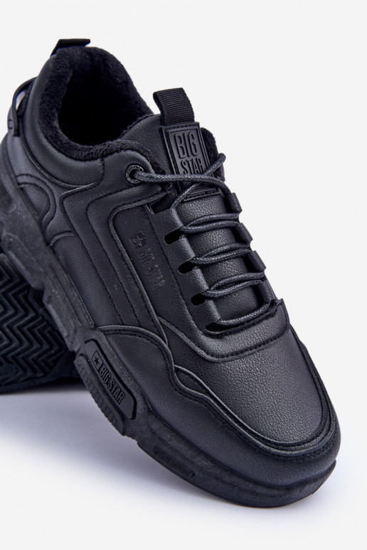 Pašiltinti vyriški Sneakers modelio batai Big Star OO174584 HI-POLY SYSTEM juodos spalvos