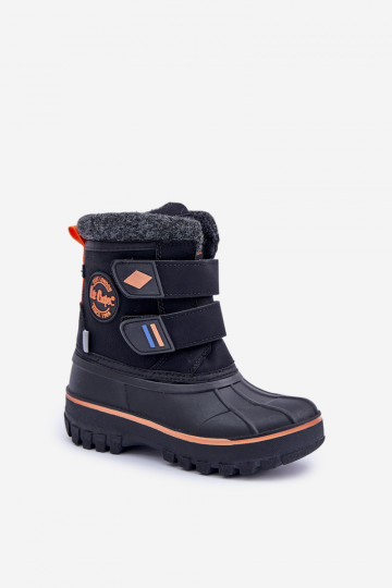 Sniego batai vaikams su lipniais užsegimais Lee Cooper LCJ-24-44-2865K juodos spalvos