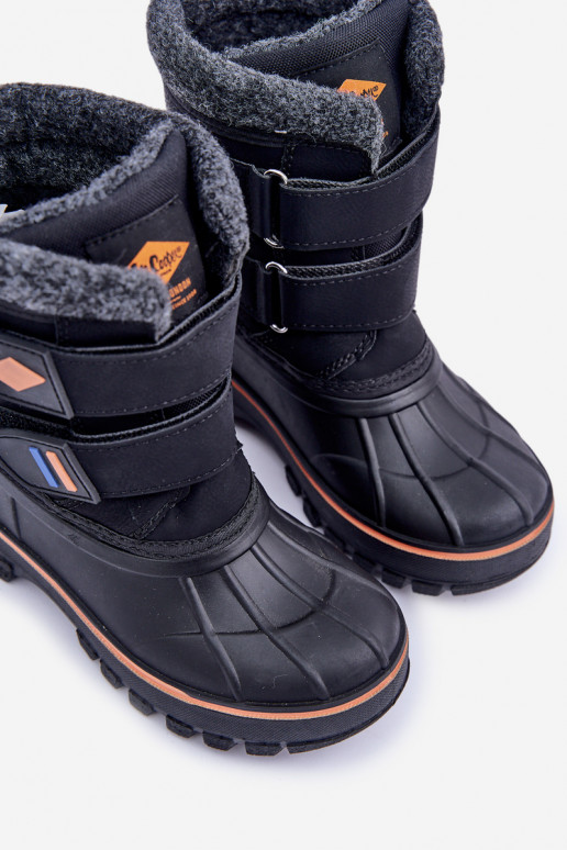 Sniego batai vaikams su lipniais užsegimais Lee Cooper LCJ-24-44-2865K juodos spalvos
