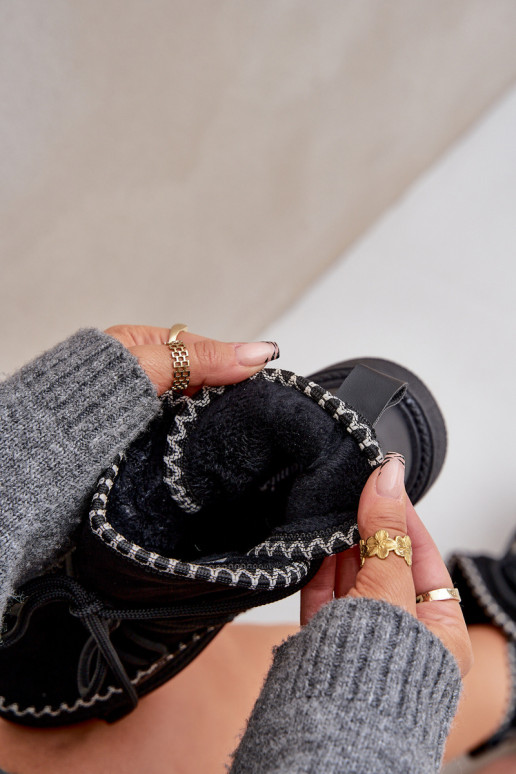 sniego batai Moteriškas Z Haftem su platforma juodos spalvos Įjungtaleris