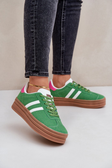 Sneakers modelio batai Moteriškas su platforma žalios spalvos Egelia 2