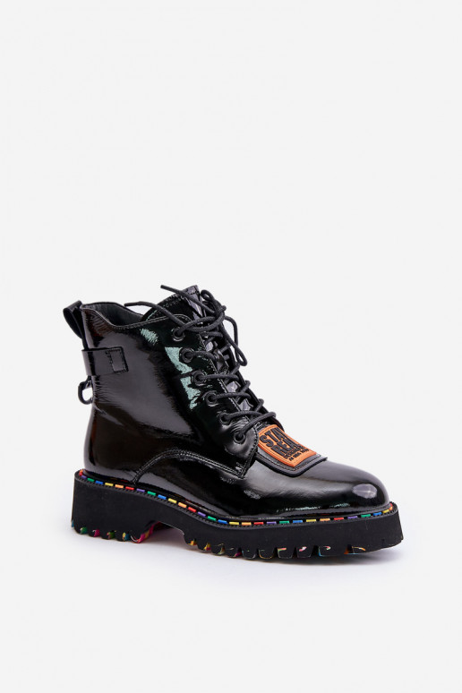 Lakuoti pašiltinti aulinukai juodos... Lakuoti pašiltinti aulinukai juodos...