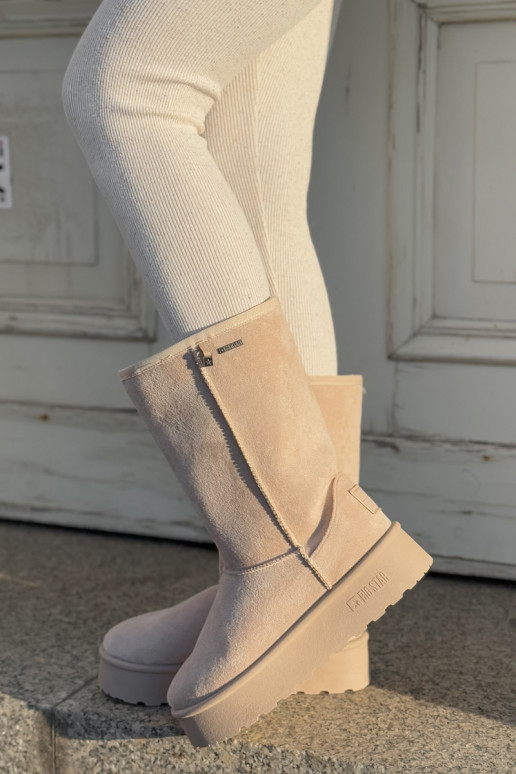 Paaukštinti sniego batai su platforma Big Star OO274894 dramblio kaulo spalvos Paaukštinti sniego batai su platforma Big Star OO274894 dramblio kaulo spalvos