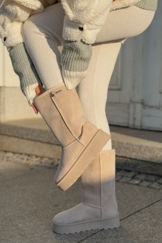 Paaukštinti sniego batai su platforma Big Star OO274894 dramblio kaulo spalvos Paaukštinti sniego batai su platforma Big Star OO274894 dramblio kaulo spalvos