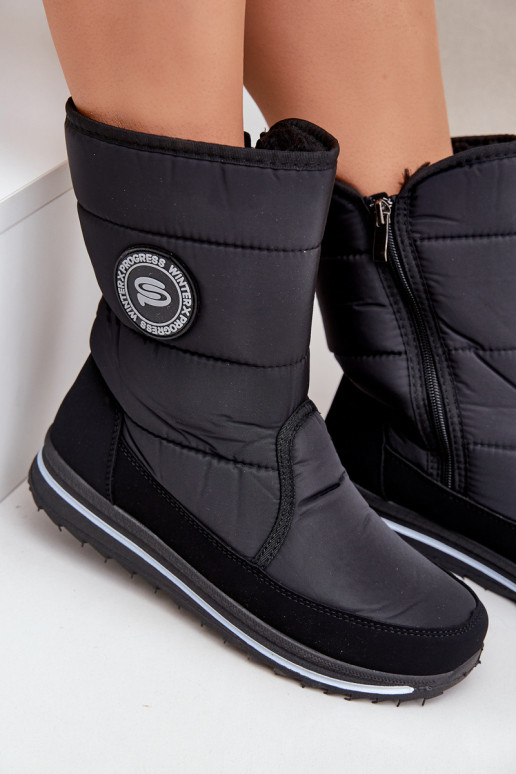 Moteriški sniego batai Progress PROGJ-21-09 juodos spalvos Moteriški sniego batai Progress PROGJ-21-09 juodos spalvos