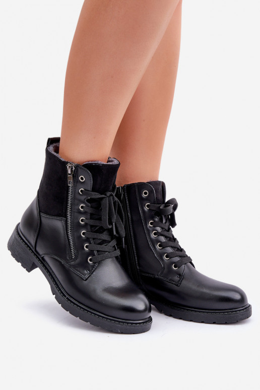 pašiltinti Aulinukai su plačiais kulniukais Eko Oda juodos spalvos Įjungtaoise