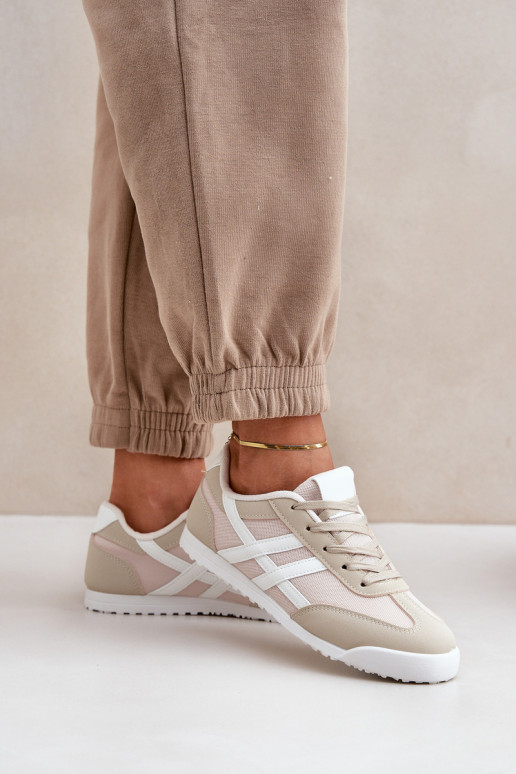 Žemas Sportbačiai Laisvalaikio bateliai smėlio spalvos Eezore