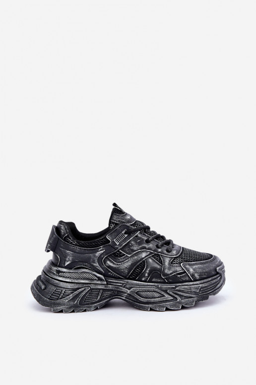 Sneakers modelio batai Moteriškas Z Przetarciami su platforma juodos spalvos SeladĮen Sneakers modelio batai Moteriškas Z Przetarciami su platforma juodos spalvos SeladĮen