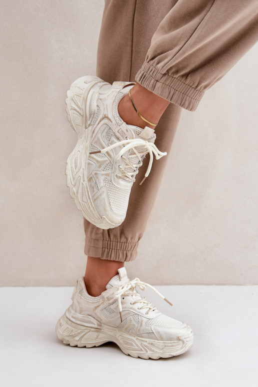 Moteriški sneakers Z su platforma smėlio spalvos SeladĮen