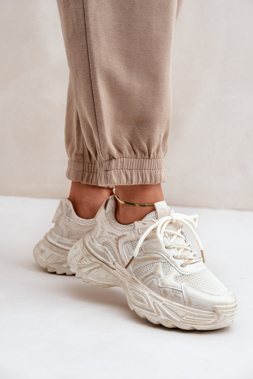 Moteriški sneakers Z su platforma smėlio spalvos SeladĮen