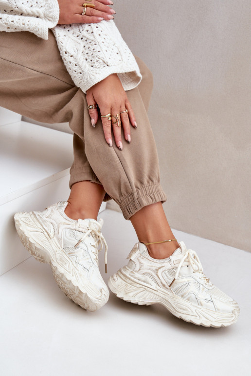 Moteriški sneakers Z su platforma smėlio spalvos SeladĮen