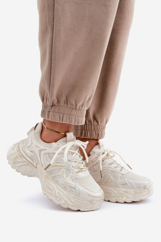 Moteriški sneakers Z su platforma smėlio spalvos SeladĮen