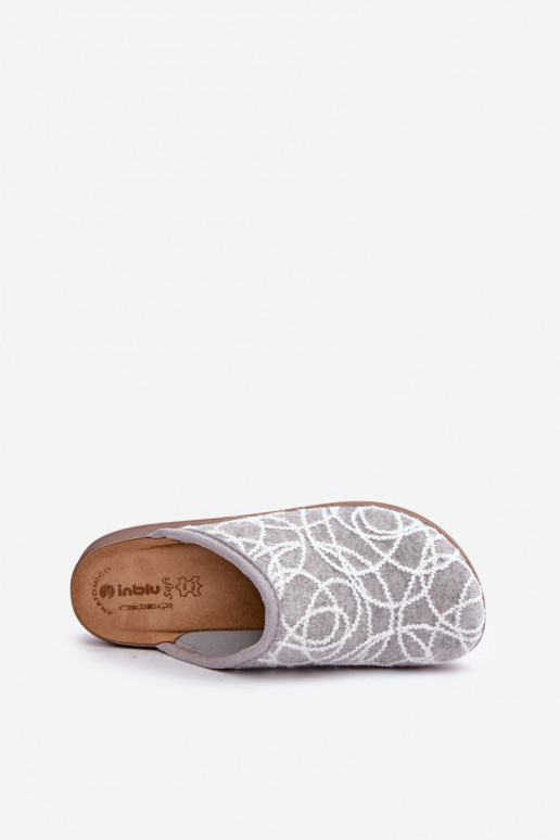 su blizgesiu Šlepetės Moteriškas Inblu CT000028 pilkos spalvos su blizgesiu Šlepetės Moteriškas Inblu CT000028 pilkos spalvos