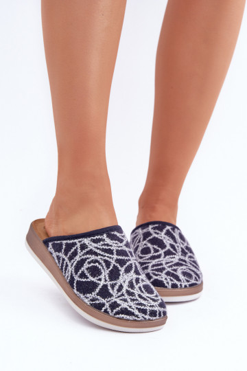 su blizgesiu Šlepetės Moteriškas Inblu CT000028 tamsiai mėlynos spalvos