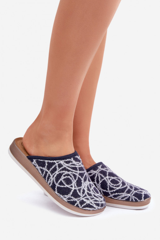 su blizgesiu Šlepetės Moteriškas Inblu CT000028 tamsiai mėlynos spalvos